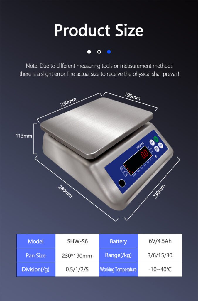 S6 Stainless Steel Waterproof Scale
