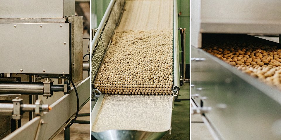 Types of Industrial Scales A collage showing a checkweigher, a multihead weigher, a linear weigher, and a quantitative packaging scale.