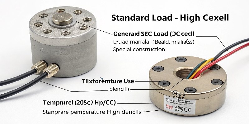 Comparison of Standard and High-Temperature Load Cells Diagram comparing a standard load cell to a high-temperature load cell
