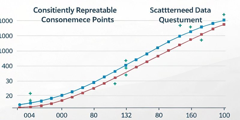 Improved Experimental Outcomes with Precision Weighing A graph showing consistent, repeatable data points versus scattered, inconsistent ones.