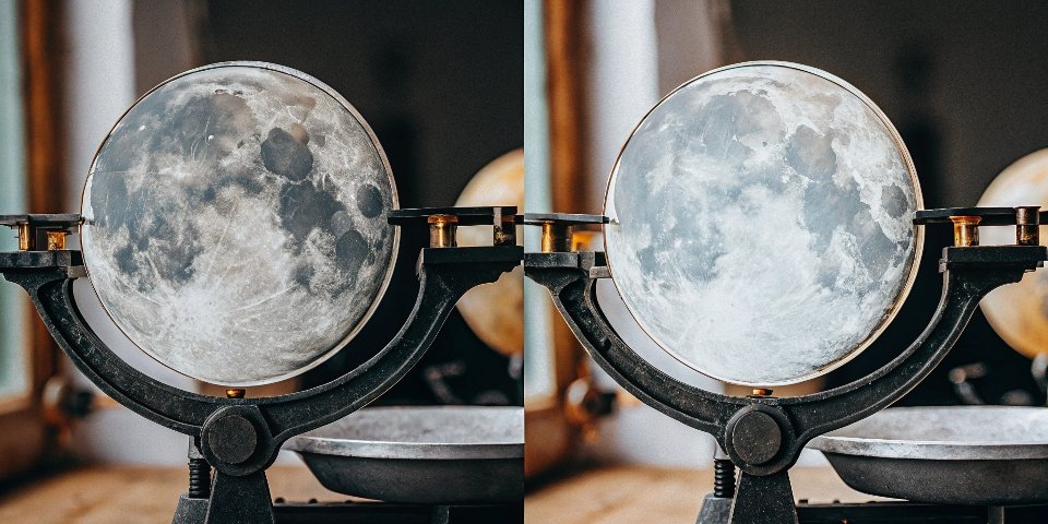 An illustration comparing an object's mass on Earth versus its weight on the Moon