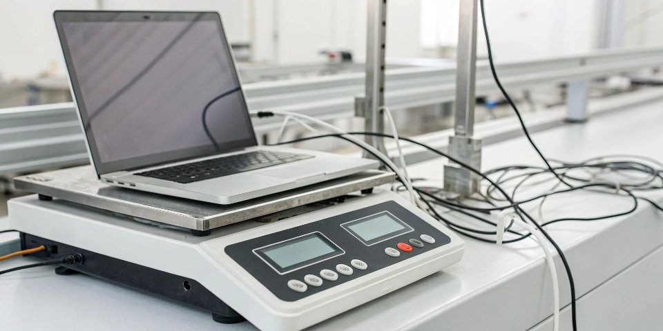 Function of a modern scale A modern digital scale connected to a computer system