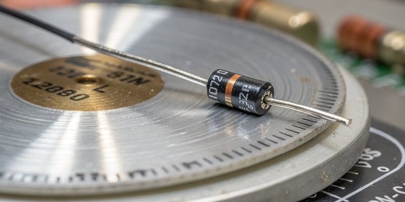 Close-up of a Strain Gauge a macro photo of a strain gauge bonded to a metal surface