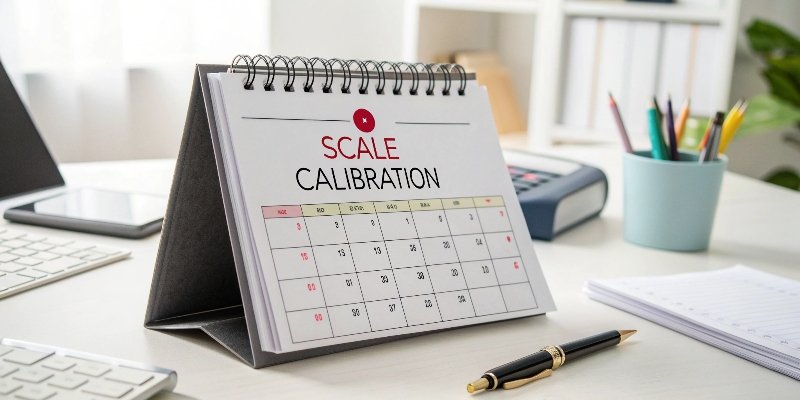 Regular Calibration Schedule A calendar with a recurring event marked "Scale Calibration".