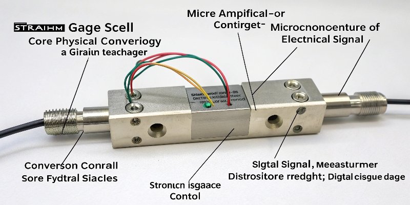 Strain Gauge Load Cell Technology A detailed diagram of a strain gauge load cell
