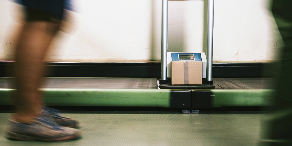 A close-up of an NTEP or CE certification sticker on the side of a digital scale.