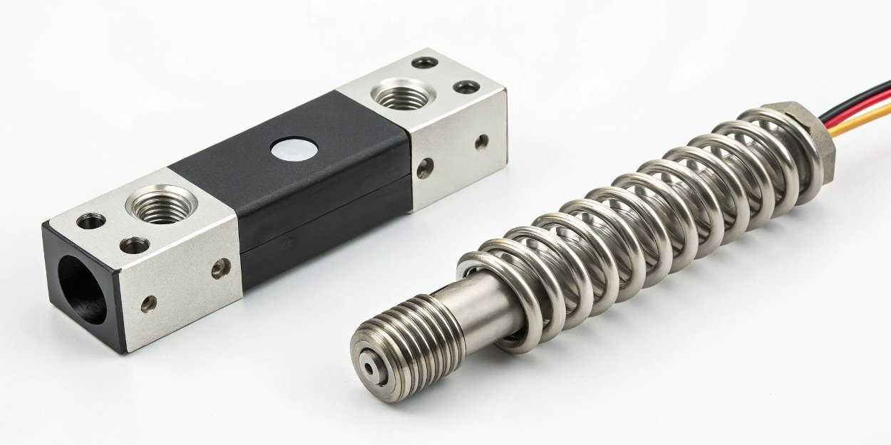 Mechanical vs Digital Scale Components A side-by-side technical comparison of a mechanical spring and a digital load cell sensor