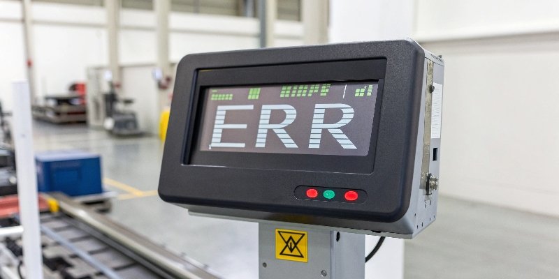 Faulty Weighing Scale An industrial scale displaying an 'ERR' error code on its screen.
