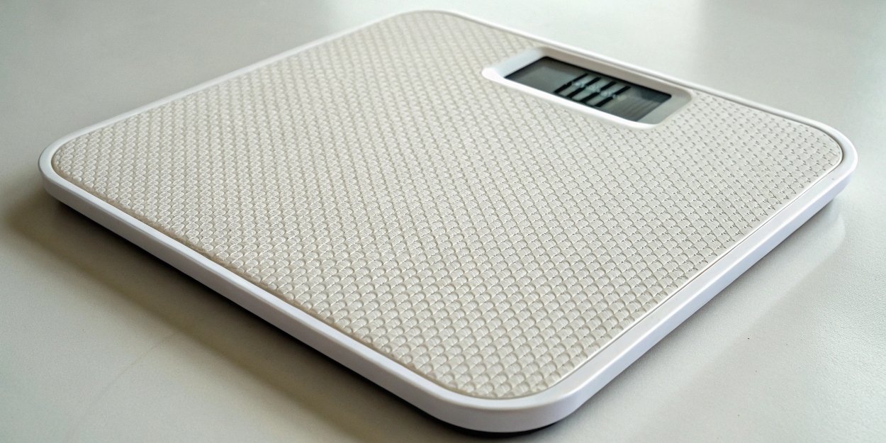 A digital scale showing a fluctuating number instead of zero