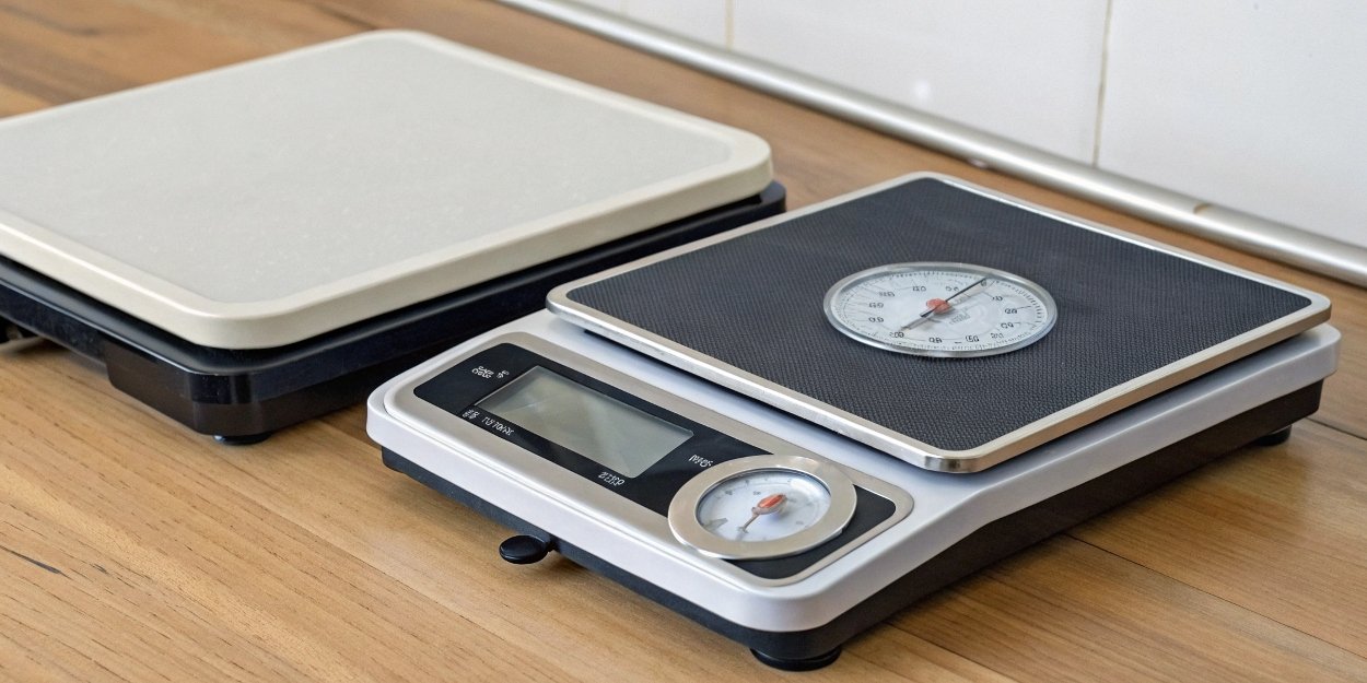 Two affordable digital weighing scales side-by-side