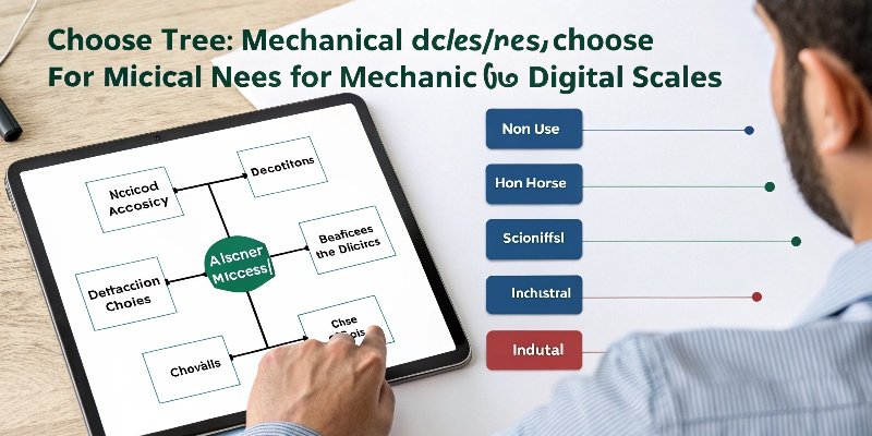 Choosing the Right Weighing Scale A decision tree helping to choose between scale types