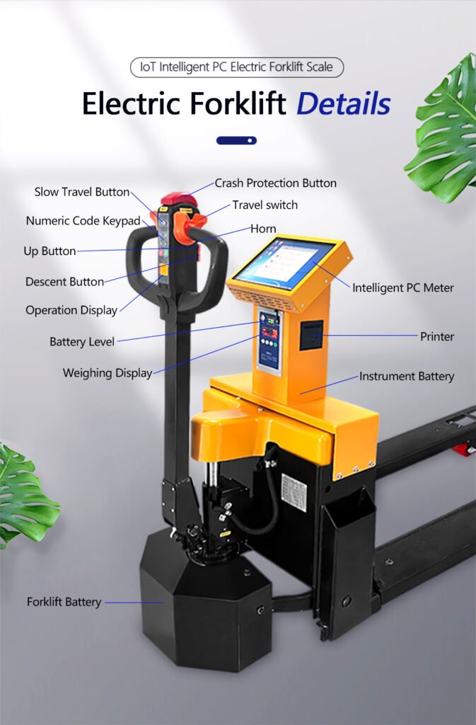 Electric pallet truck scale