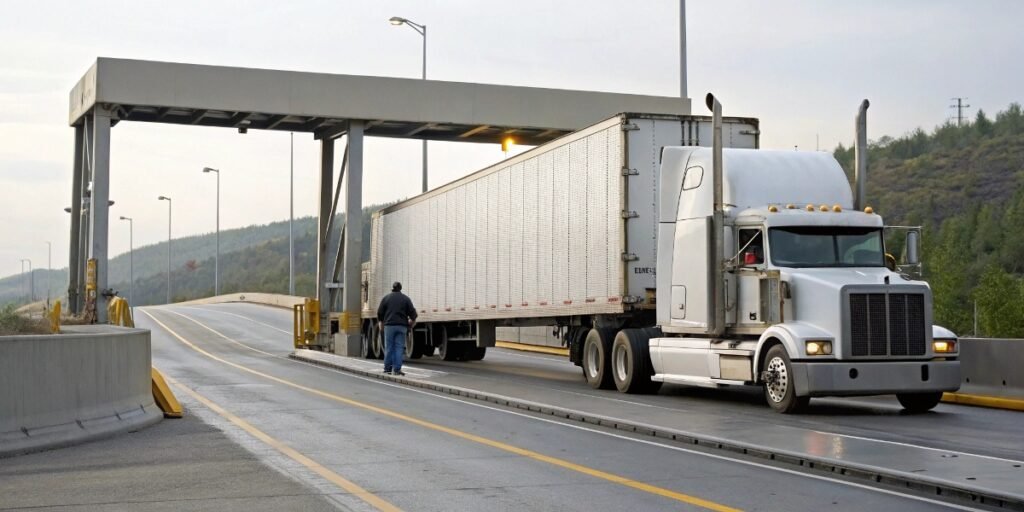 How often do long-distance truck drivers use weigh scales?