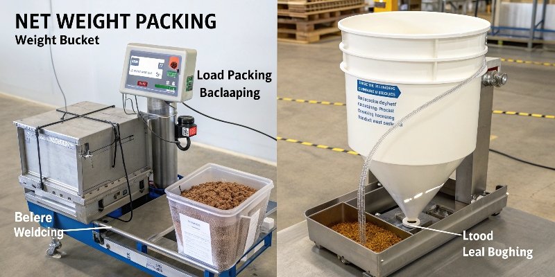 Net Weigher Compared to Other Technologies A side-by-side comparison of a net weigher, an auger filler, and a volumetric filler.