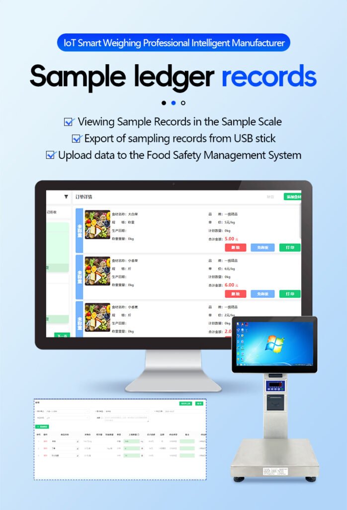 Windows or Android touchscreen Print scale