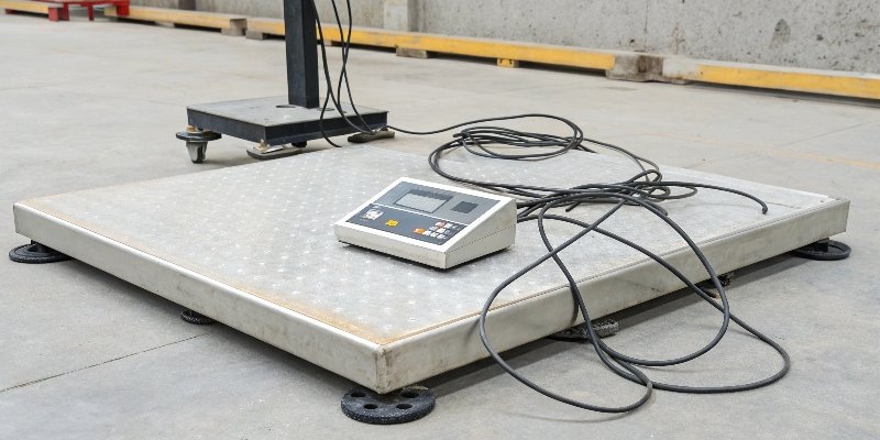 Digital Scale Calibration Failure A digital industrial scale displaying an error message during calibration