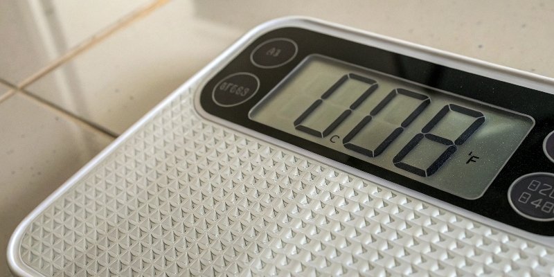 Digital Scale Numbers Changing A digital scale display with flickering, changing numbers