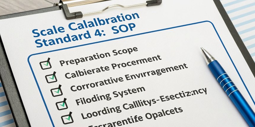 SOP Checklist A checklist showing essential elements of a scale calibration SOP