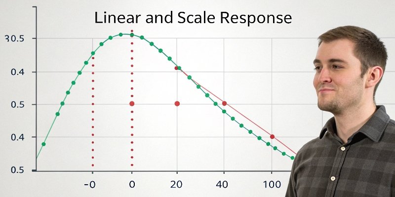 Linearity and Calibration Contribution A graph showing the difference between a linear and non-linear scale response