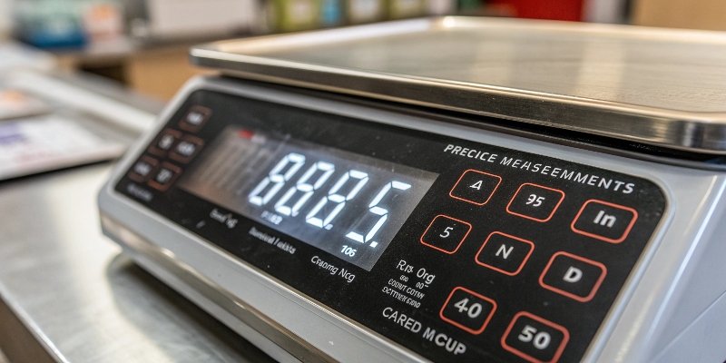 Digital Scale Display A close-up of a digital scale's display