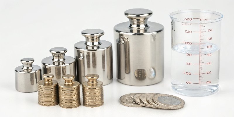 Set of Calibration Weights A collection of calibration weights of different sizes