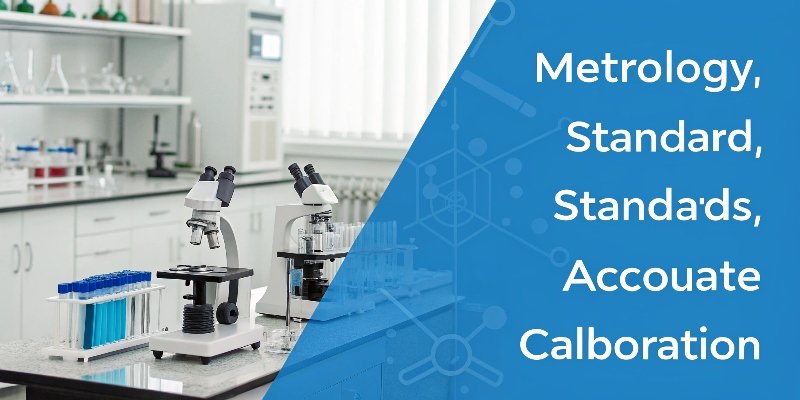An infographic showing the relationship between metrology, standards, and accurate calibration results.