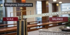 What is the fundamental difference between a balance and a scale?
