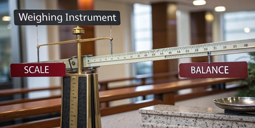 What is the fundamental difference between a balance and a scale?