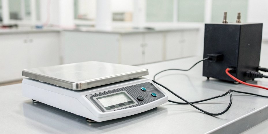 Stable Power Supply A scale connected to a stable power supply