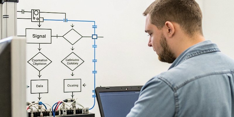 Flowchart of signal conversion from load cell to digital display