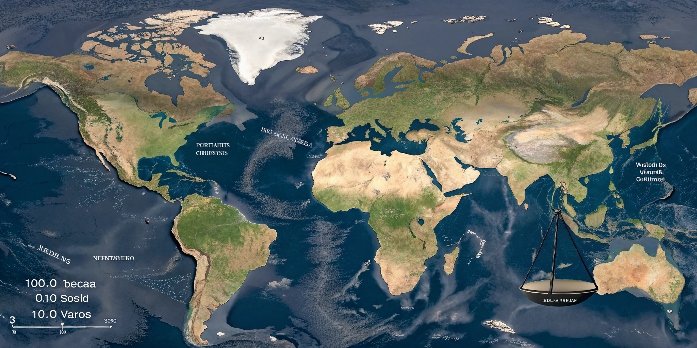 Map of Earth showing gravitational variations
