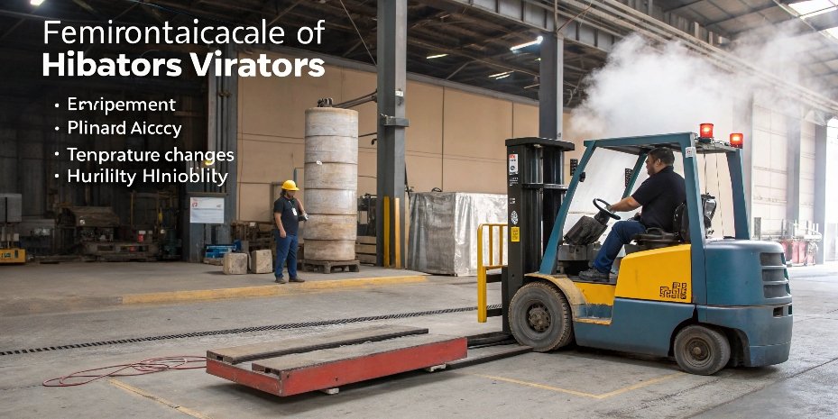 Environmental Effects on Scale Accuracy An industrial setting with potential hazards like a forklift creating vibrations near a scale