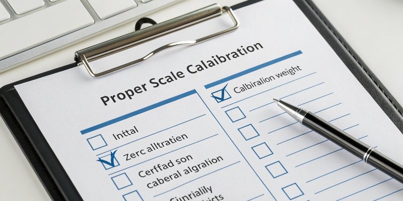 Scale Calibration Checklist A checklist showing the steps for proper scale calibration