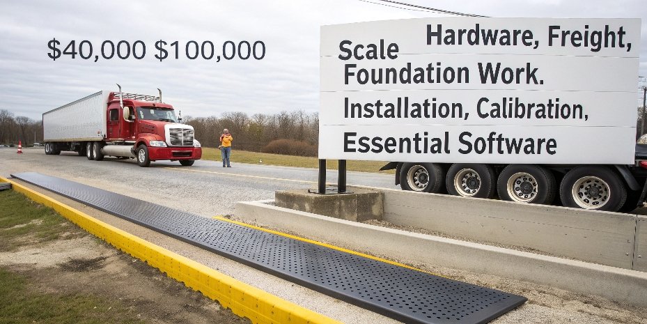 Total Cost of a Truck Scale An infographic breaking down the costs of a truck scale purchase