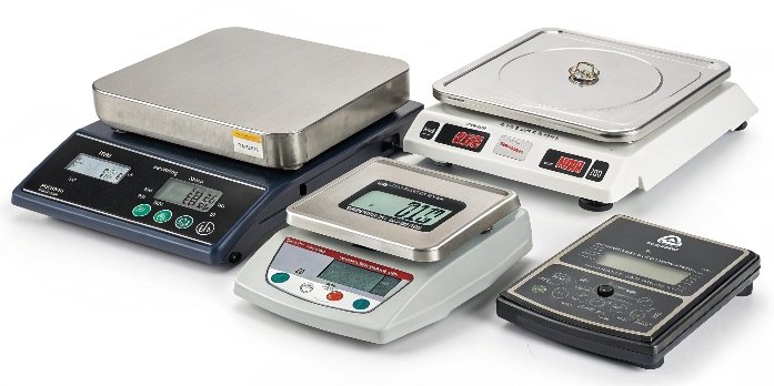 Various Modern Digital Scales A collection of various digital scales - kitchen, bathroom, industrial