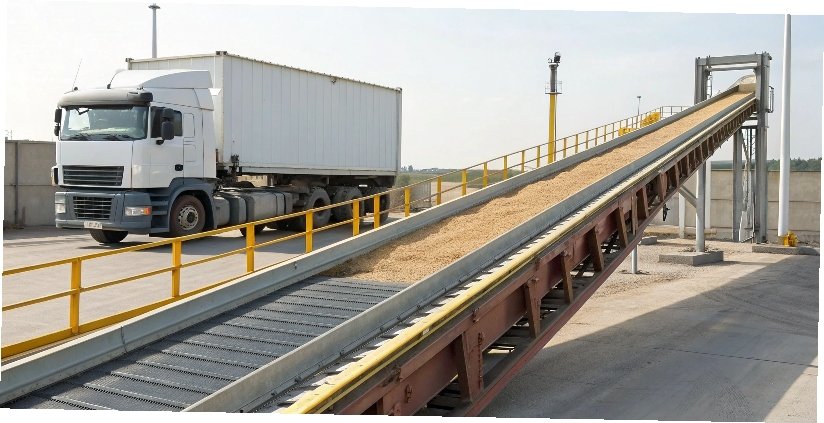 Specialized Weighing Instruments A truck on a weighbridge and a conveyor belt with a belt weigher