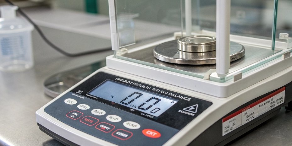 High-Precision Analytical Balance A high-precision analytical balance in a laboratory setting.