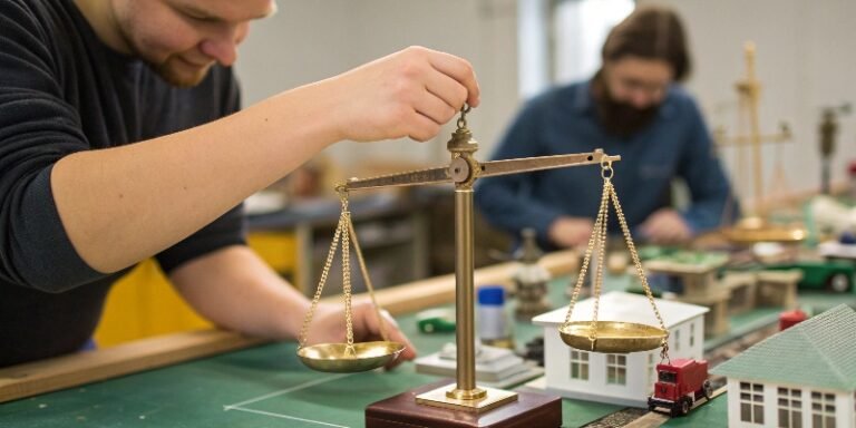 How to scale the weight in a miniature model?