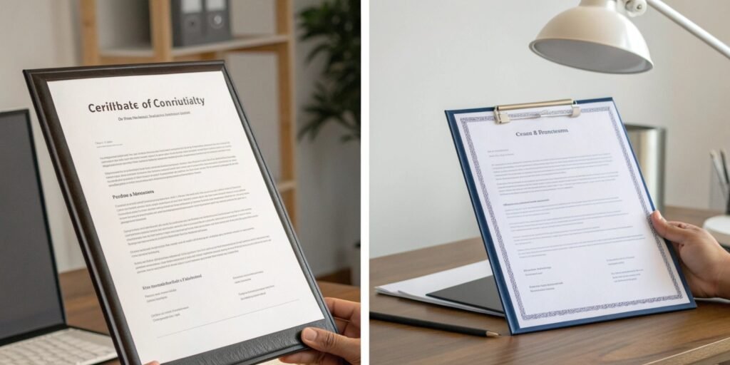 What is the difference between a Certificate of Conformity and a Certificate of Calibration?