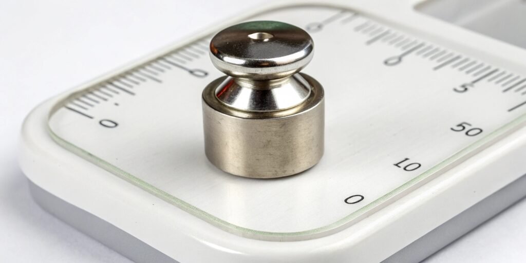 What weighs 50 grams to calibrate a scale?