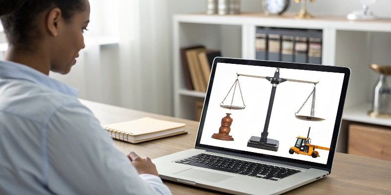 A person comparing the specifications of different industrial weighing scales online