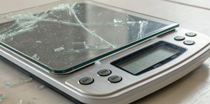 Digital Scale Error A digital scale showing an error message on its display