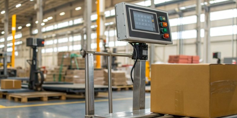 Industrial Scale Overload Error An industrial scale displaying an overload error message