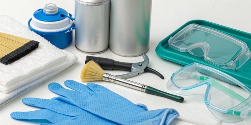 An assortment of cleaning tools for electronic scales