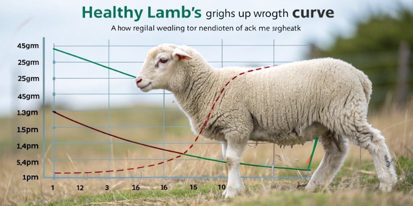 Lamb Growth Curve Chart A chart showing a healthy lamb growth curve.