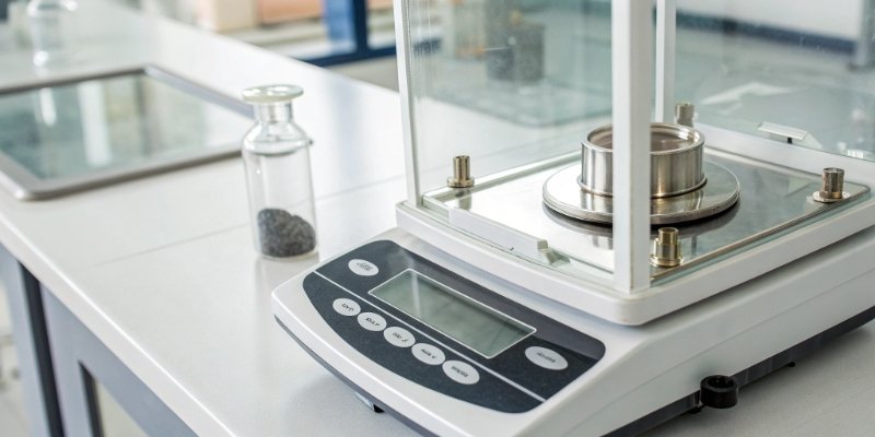 Selecting an analytical balance for the lab Close-up of an analytical balance's digital display showing a precise weight measurement
