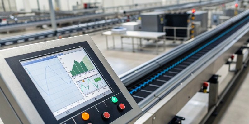 Real-Time Weighing Data A control panel showing real-time data from a dynamic weighing system