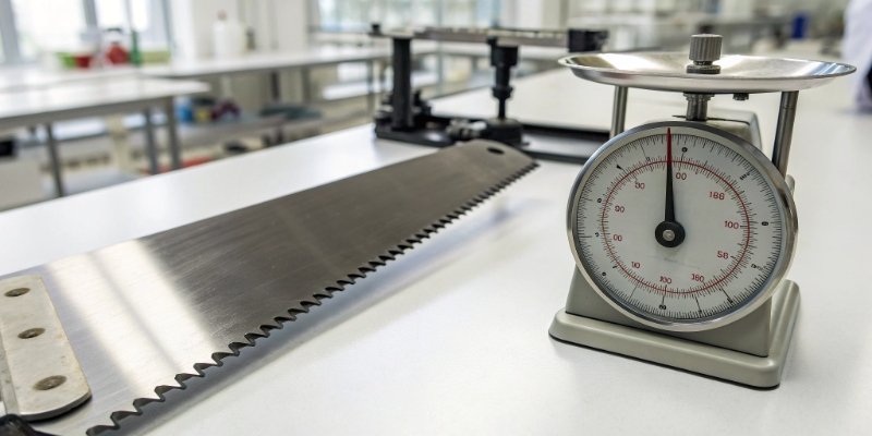 SAW vs Strain Gauge Durability A SAW scale next to a traditional strain gauge scale showing durability