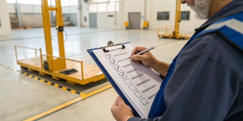 Choosing the Right Industrial Scale A person using a checklist to select the correct industrial scale