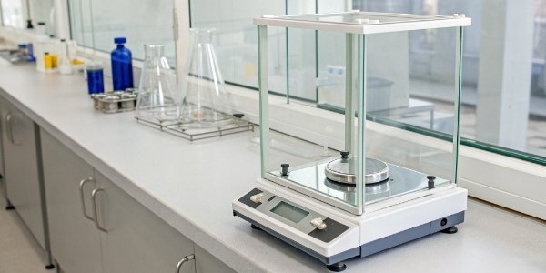 Using an Analytical Balance Correctly An analytical balance with its glass draft shield closed